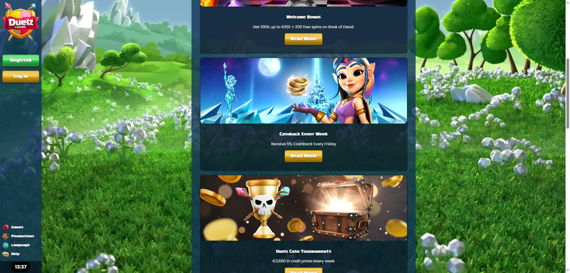Bonusy i promocje dla graczy w Duelz Casino &ndash; cashback i spiny