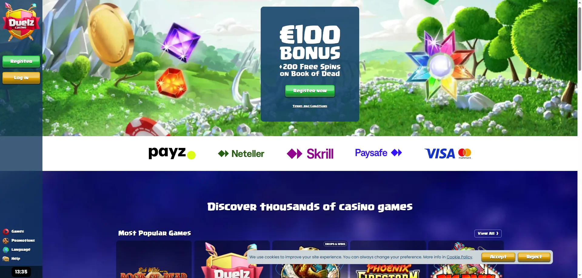 Duelz Casino &ndash; przegląd oferty gier, bonus&oacute;w i płatności